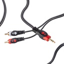 Cable Estéreo 11-1401 Plug 3.6 mm a Dos Plus RCA Mitzu