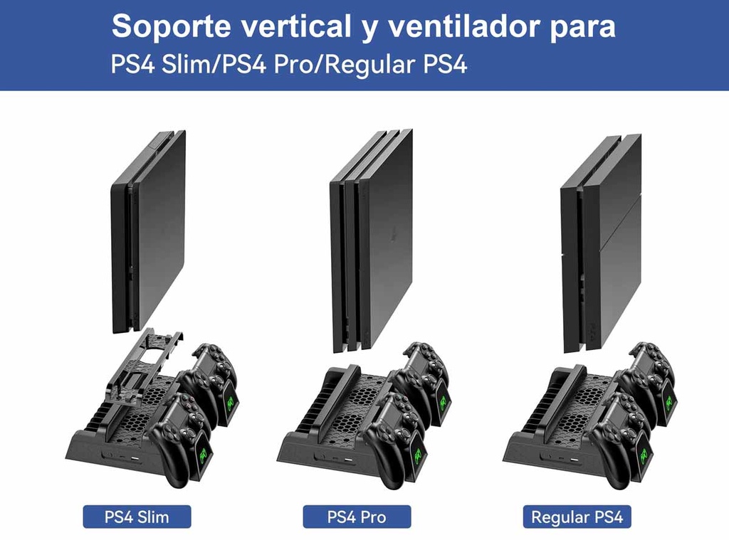 Soporte De Refrigeración CLR.GM.P4 Para Xbox One/ One X Carga Dual Elegate