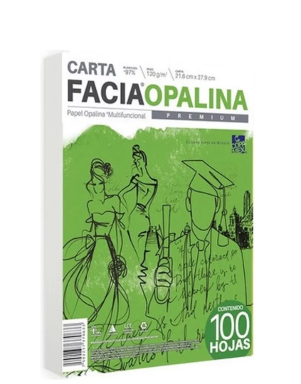 Paquete C/100 Opalina Papel Copamex Carta Blanca 120g