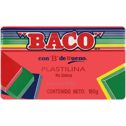 Paquete C/10 Plastilina Baco Barra Rojo