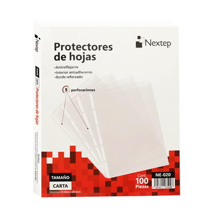 Paquete C/100 Mica Economica Protector Hoja Carta Nextep