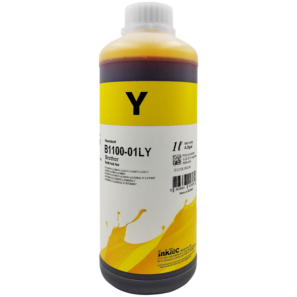 ​Tinta Inktec B1100 Yellow Compatible Brother 1L