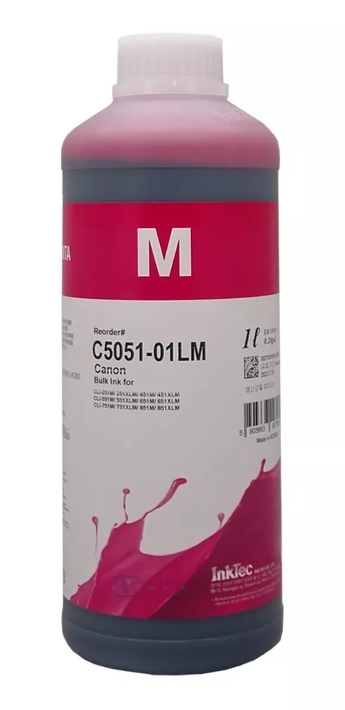 Tinta Inktec C5051 Magenta Dye Comp. con Canon 1 L