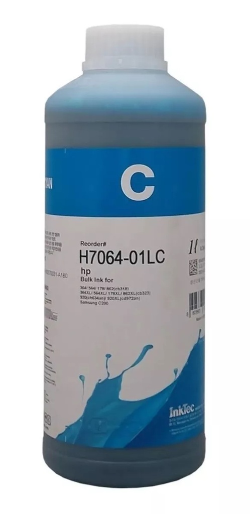 Tinta Inktec H7064 Cian comp. Hp Dye 1 L