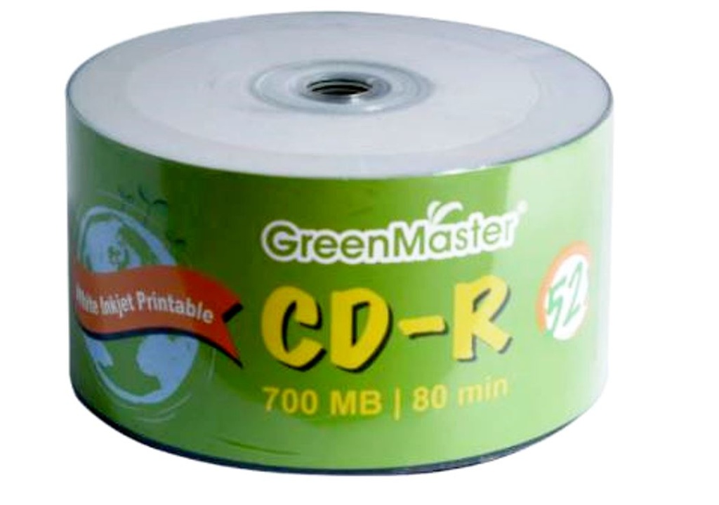 50 Cd-r imprimible Green Master 52x 700mb
