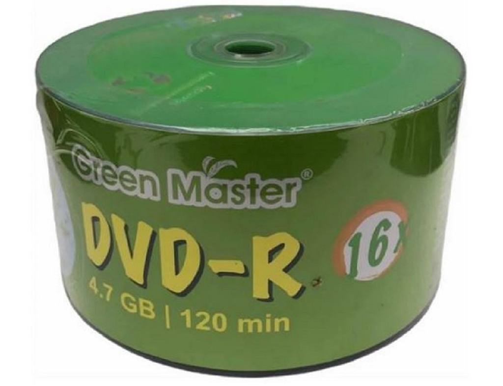 50 Dvd-r Logo Green Master 4.7GB 16X 50 PIEZAS