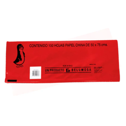 [PAQ100-CHROJONAV] Paquete C/100 Papel De China Rojo Navidad 50X75cm