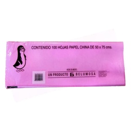 [PAQ100-CHROSA] Paquete C/100 Papel De China Rosa 50X75cm