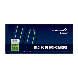 [PAQ10-0022] Paquete C/10 Block Estrella Recibo Honorarios 50 Hojas