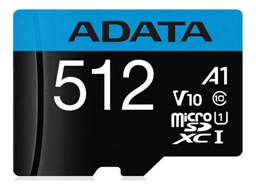 [AUSDX512GUICL10A1-R] Micro SD 512GB Adata Clase 10 A1 Azul