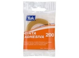 [PAQ10-200TRA12X33] Paquete C/10 Cinta Adhesiva Tuk 200 Transparente 12mm x 33m