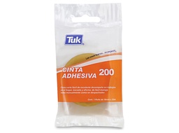 [PAQ10-200TRA18X33] Paquete C/10 Cinta Adhesiva Tuk 200 Transparente 18mm x 33m