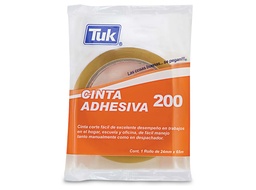[PAQ4-200TRA24X65] Paquete C/4 Cinta Adhesiva Tuk 200 Transparente 24mm x 65m