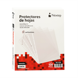 [NE-020] Paquete C/100 Mica Economica Protector Hoja Carta Nextep