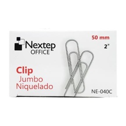 [PAQ5-NE-040C] Paquete C/5 Clip Jumbo Nextep Niquelado 50mm 100 Piezas