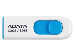 [AC008-32G-RWE] USB 32GB Adata C008 Blanco con Azul 2.0