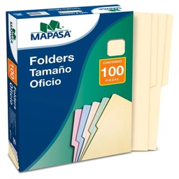 [0087MAPOF] Folder Oficio Mapasa Crema Caja C/100