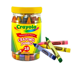 [7501058201539] Crayones Crayola Jumbo Bote C /28 Pzas
