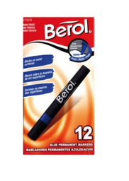 [PAQ12-0026AZ] Paquete C/12 Marcador Permanente Azul Berol