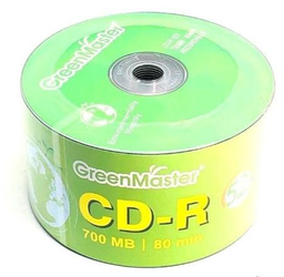 [CDGML-50] CD-R LOGO GREEN MASTER 700MB 80 MIN 5.2X TORRE 50 PIEZAS